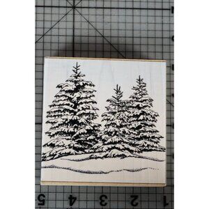 Hero Arts Three Snowy Trees Rubber Stamp S2025